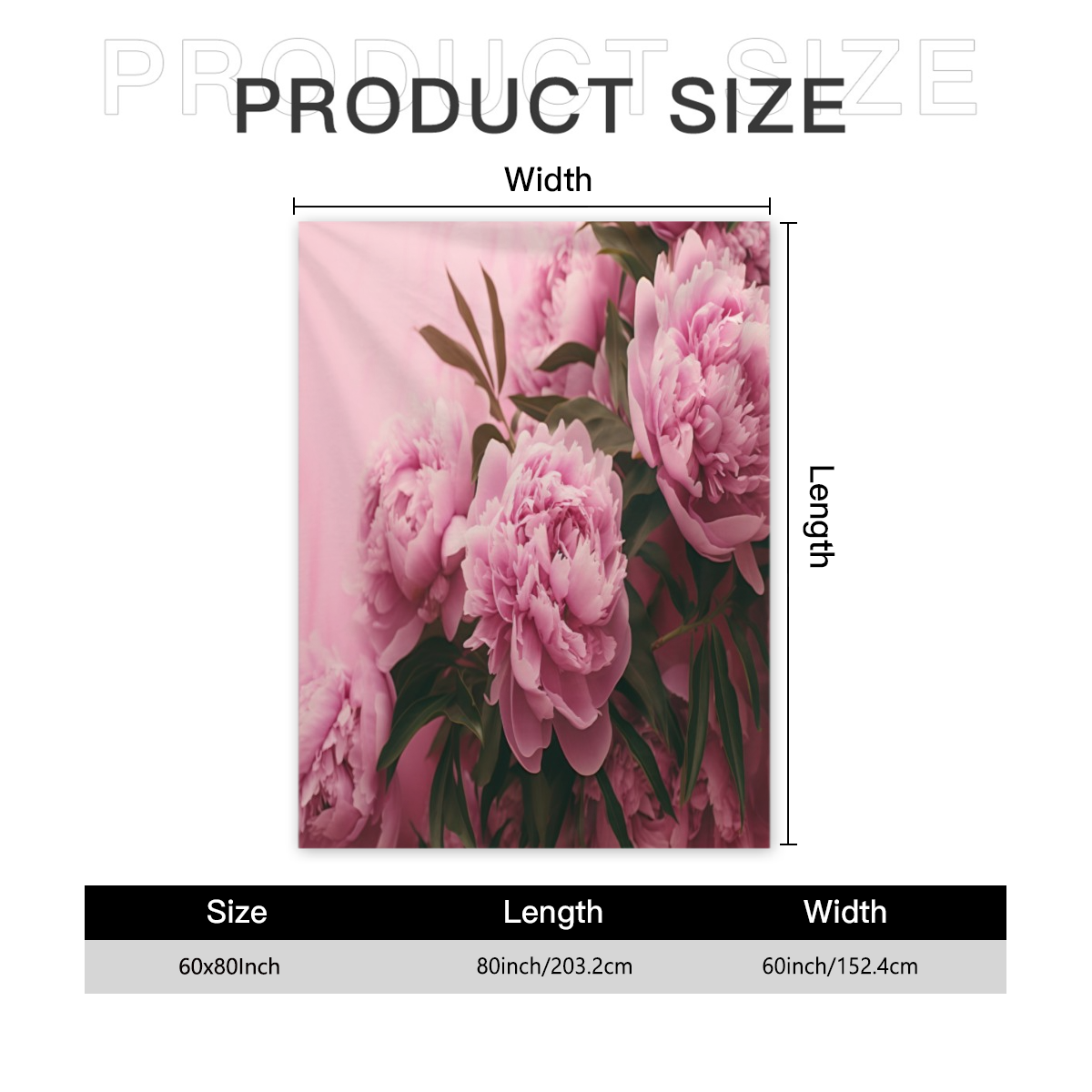 Colorful Peonies Soft Warm Cozy Blanket, Retro Natural Flower Rustic Plants Lightweight Plush Throw Blanket, Home Decor Soft Blanket for Living Bed Room Couch-280GSM