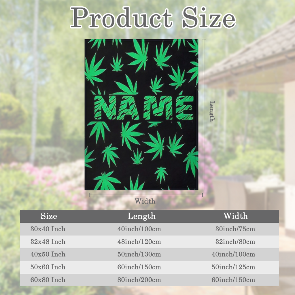 1 Green leaf pattern flannel blanket - soft, warm, allergy-resistant, rip-resistant digital printed blanket for sofas, beds, travel, camping and living rooms - machine washable, modern, all-season