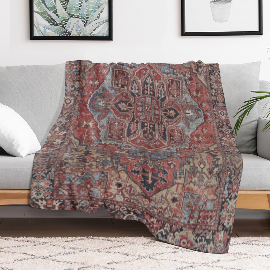 1 vintage print blanket, thickened flannel blanket, soft warm blanket nap blanket for sofas, sofas, office beds, camping trips, multi- purpose gift blanket for all seasons