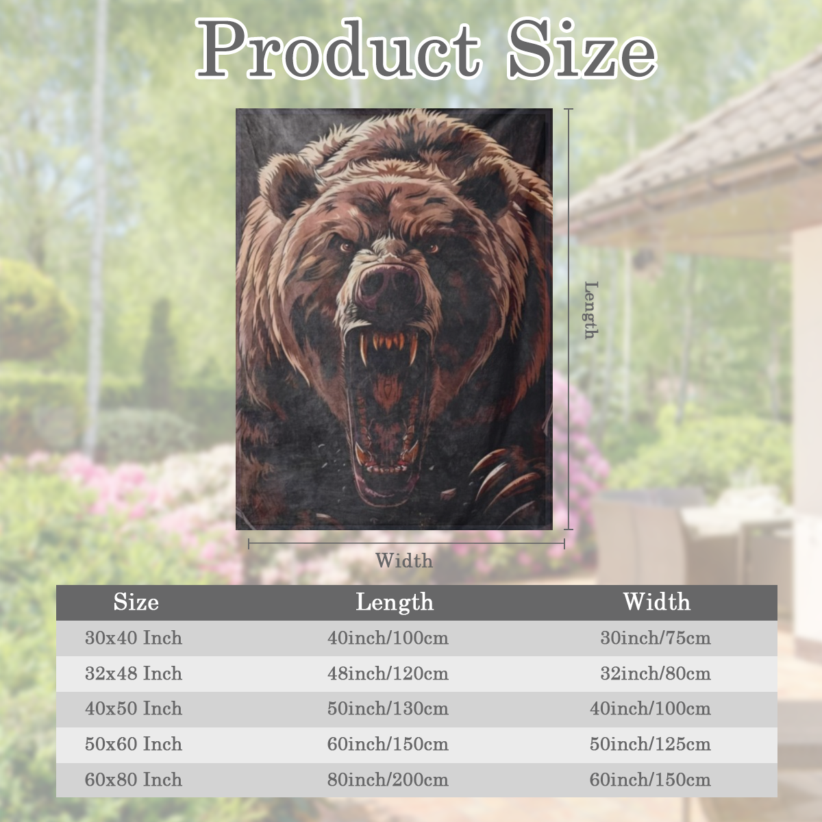 Cozy Angry Bear Pattern Blanket - soft plush flannel for all seasons - Perfect gift for teens and adults, suitable for beds, sofas, chairs - versatile home decor