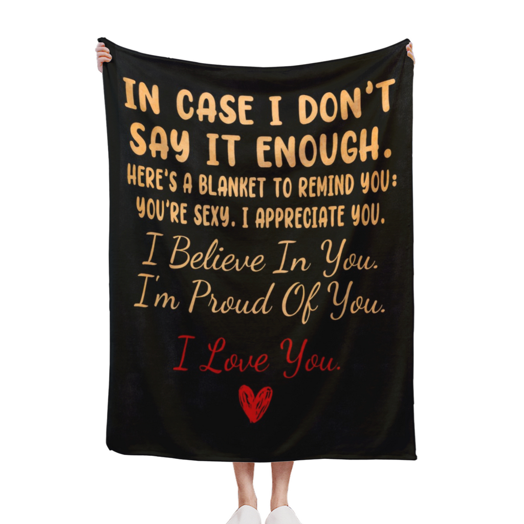 Letter Pattern Flannel Blanket, 1/2 Counts Soft Throw Blanket, Air-conditioned Room Blanket, Warm Nap Blanket for Home & Office, Gift for Lover, Gifts For Women, Cute Gifts For Girlfriend