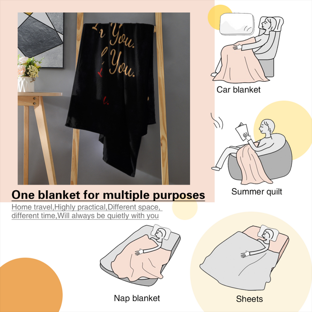 Letter Pattern Flannel Blanket, 1/2 Counts Soft Throw Blanket, Air-conditioned Room Blanket, Warm Nap Blanket for Home & Office, Gift for Lover, Gifts For Women, Cute Gifts For Girlfriend