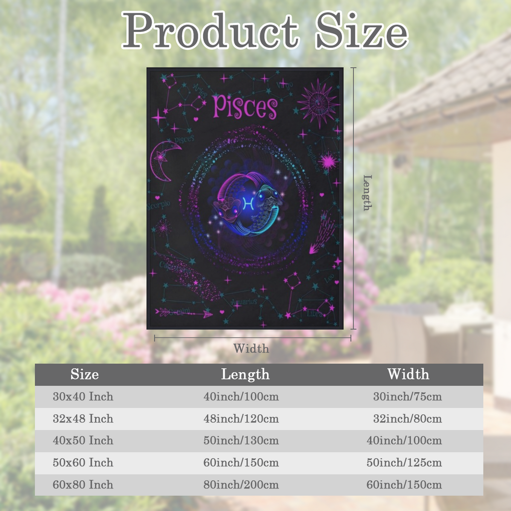 Zodiac Blanket for Men Women - Ultra-Soft Micro Fleece Black with Vibrant Constellation Design Leo Gemini Cancer Virgo Libra More Perfect Gift for Birthdays Christmas Home Decor