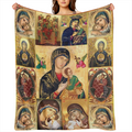 1pc Water And Fire Football Thin Blanket Lightweight Flannel Throw Blanket For Sofa, Bed, Travel, Camping, Livingroom, Office, Couch, Chair, And Bed