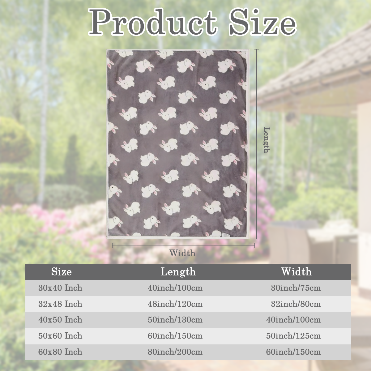 1pc Ultra-Soft Thickened Double-Layer Youngsters' Flannel Blanket with Cute Rabbit Pattern - Cozy, Comfortable, Machine Washable in Gray/Green - Ideal for Spring & Autumn