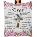 Manta Cristiana Espaola de Buryeah - Regalo Religioso de Franela Suave con Cruz Floral y Versculos Bblicos, Manta Inspiradora para Mujeres, 4 Tamaos ( de 30x40in a 50x60in) , Lavable a Mquina, Diseo F