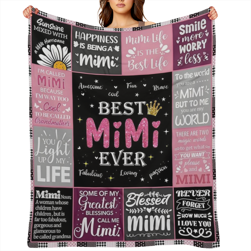 1 Mimi gift, Mother's Day blanket gift for Mimi, Mimi gift blanket for Grandma