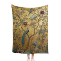Luxury Soft Warm Flannel Blanket - Vintage Chinoiserie Bird & Asian Motifs Bedspread, Multi-Size for all-Season Comforter Cover or Sofa Throw, Machine Washable Bedspread for home Decor, Travel & for b