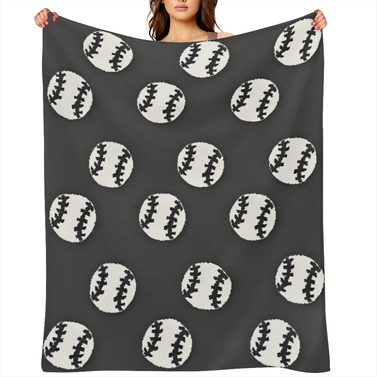 Amazing Comfortable Lightweight Baseball Blanket, Soft And Warm, Suitable for Sofa, Office, Bed, Camping, Travel