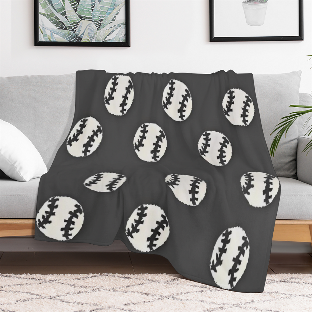 Amazing Comfortable Lightweight Baseball Blanket, Soft And Warm, Suitable for Sofa, Office, Bed, Camping, Travel