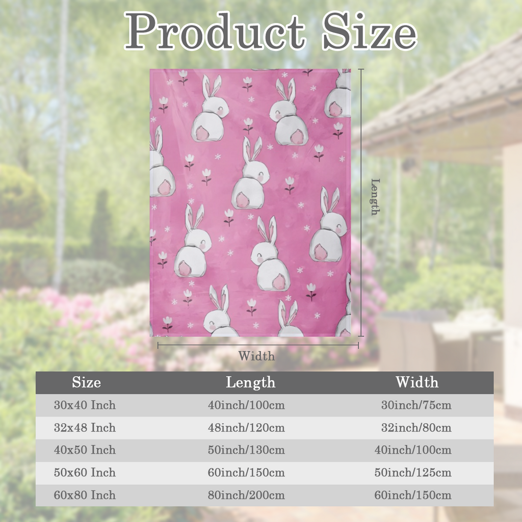1pc Easter Bunny and Pattern Blanket Soft Warm Comfortable Lightweight Decorative Blanket for Sofa Bed Couch Travel Father' s Day Mother' s Day Valentine' s Day Blanket Soft Flannel Blanket for Room