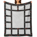 Customizable "I Love You" Sublimation Print Blanket - Cozy Polyester 13-Panel Design for All Seasons, Ideal for Camping & Napping, Available in Black, Red, White, and Turquoise, Blanket