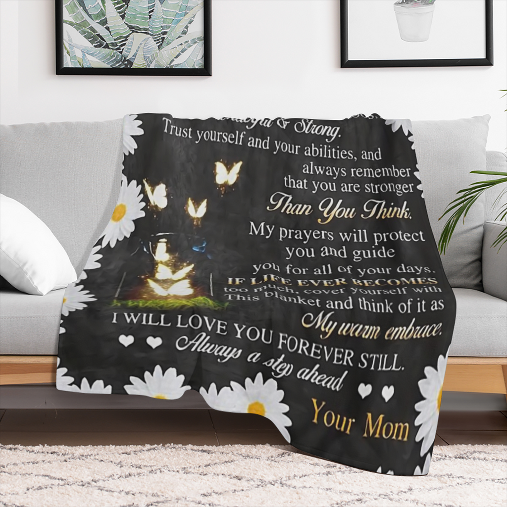 1 Pc, Daughter Blanket, To My Daughter Gifts from Mom, Gifts for My Daughter, Birthday Anniversary Graduation Blanket
