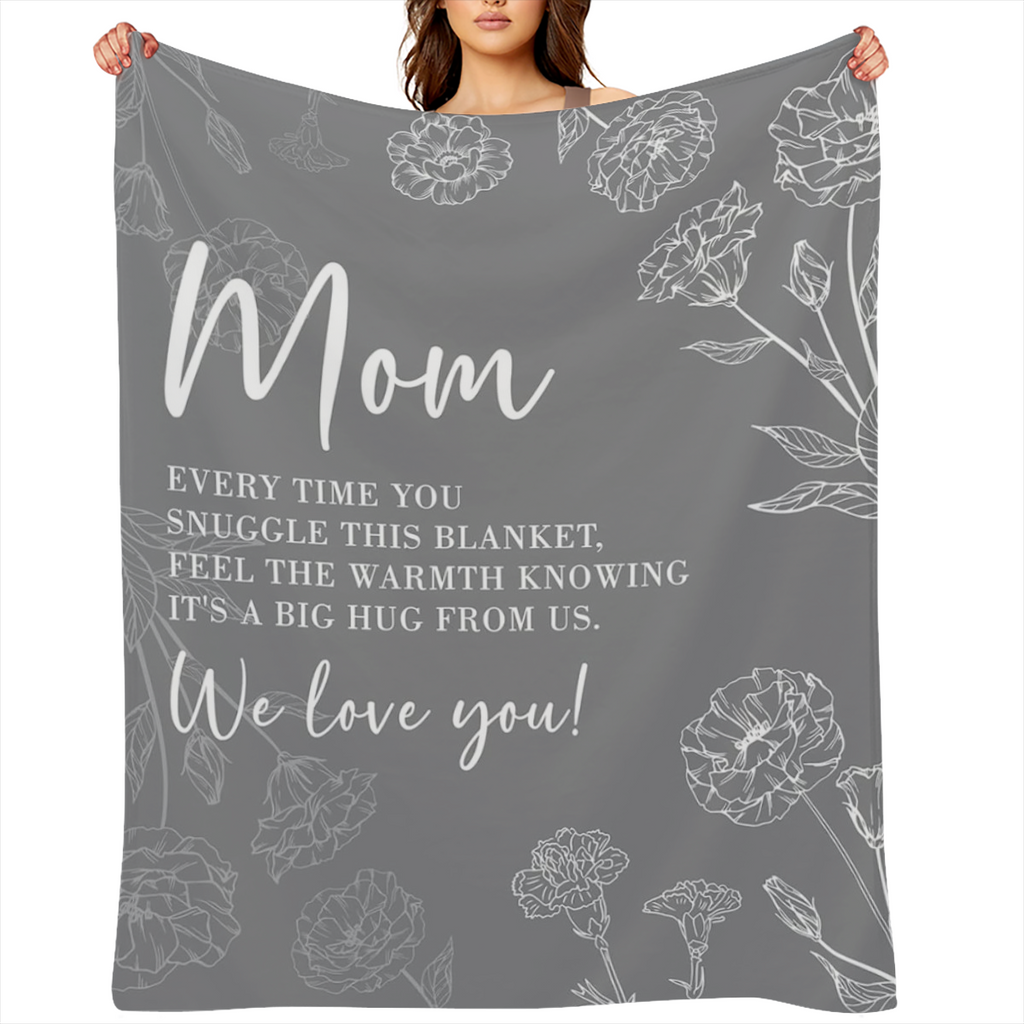 Blanket for MomMom Birthday Gift for DaughterSon Gift for MomMother's Day GiftChristmas GiftSuper Soft Flannel Blanket Gray
