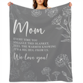 Blanket for MomMom Birthday Gift for DaughterSon Gift for MomMother's Day GiftChristmas GiftSuper Soft Flannel Blanket Gray