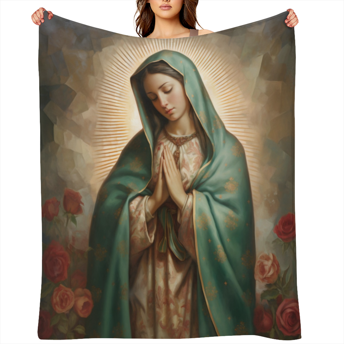 Our Lady of Guadalupe Virgin Gifts Blanket for Women Men Throw Blankets for Christmas Birthday Valentine'S Day Decor Gifts for Home Bed Couch 280GSM-125