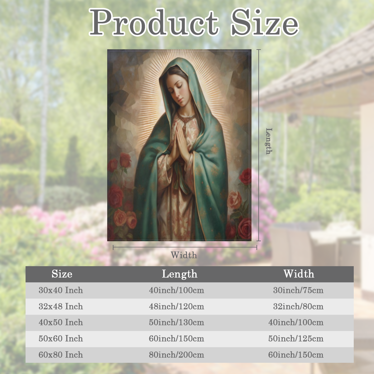 Our Lady of Guadalupe Virgin Gifts Blanket for Women Men Throw Blankets for Christmas Birthday Valentine'S Day Decor Gifts for Home Bed Couch 280GSM-125