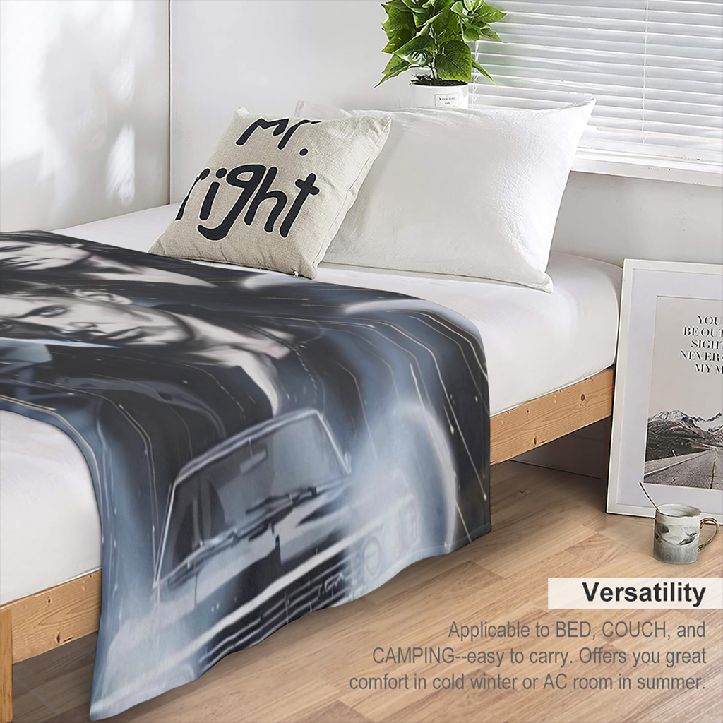 Comfortable Cartoon Supernatural Flannel Blanket - Perfect for all seasons, perfect for travel and home, warm and soft sofa cover - ideal gift for birthday, Christmas, Halloween