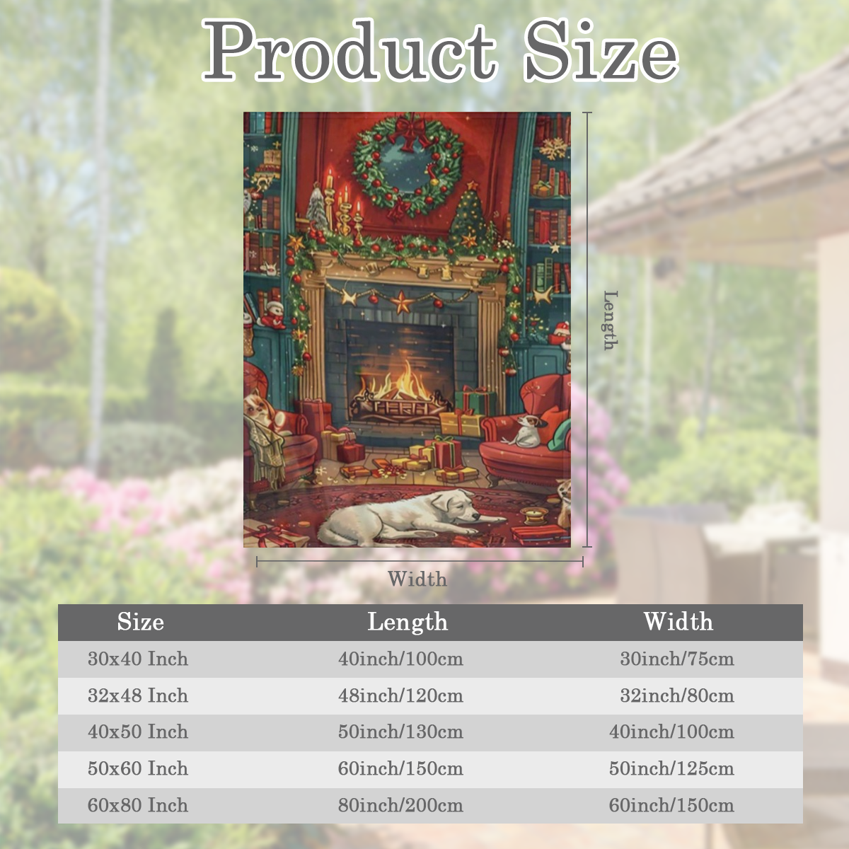 Cozy Christmas Animal Blanket - Soft and lightweight warm polyester for sofas, beds, travel and picnic blankets, sofa blankets