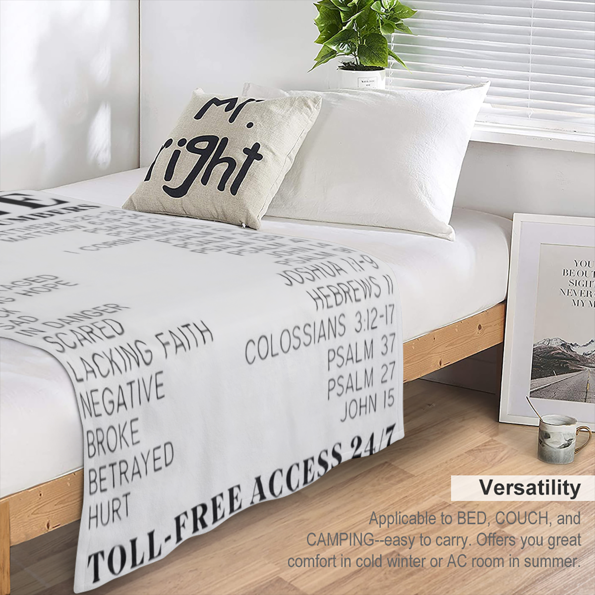 1pc Digital Printed Blanket, Christian Message Gift, Birthday Gift, A Gift For Family, Best Friends, Siblings, A Blanket For Nap, Sofa, And Air Conditioning