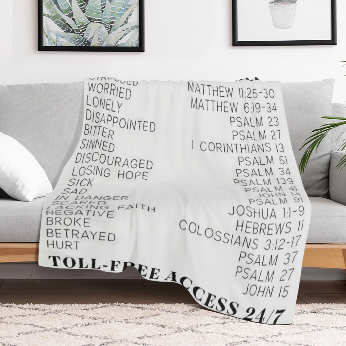 1pc Digital Printed Blanket, Christian Message Gift, Birthday Gift, A Gift For Family, Best Friends, Siblings, A Blanket For Nap, Sofa, And Air Conditioning