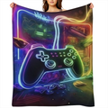 Rainbow Tiger Digital Print Flannel Throw Blanket - Versatile for Home, Office, Car, and Camping Soft & Cozy All-Season Blanket