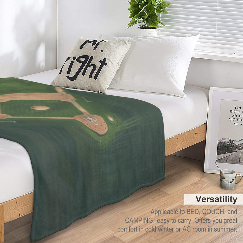 Baseball Blanket for Adults Boys Girls, Flannel Baseball Blankets Gifts, Baseball Field Throw Blanket for Sofa Couch Bed Living Room Soft Warm Cozy Baseball Decor
