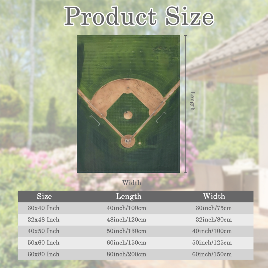 Baseball Blanket for Adults Boys Girls, Flannel Baseball Blankets Gifts, Baseball Field Throw Blanket for Sofa Couch Bed Living Room Soft Warm Cozy Baseball Decor