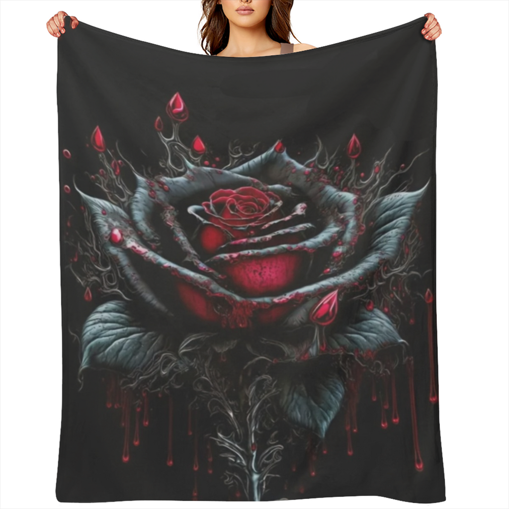 Comfortable Giant Red Longan Flannel Blanket - Super Soft Warm Comfortable Fabric for Sofas Beds Office Chairs and Camping - Large Size Home and Outdoor Use Perfect for Cold Nights and Snuggles