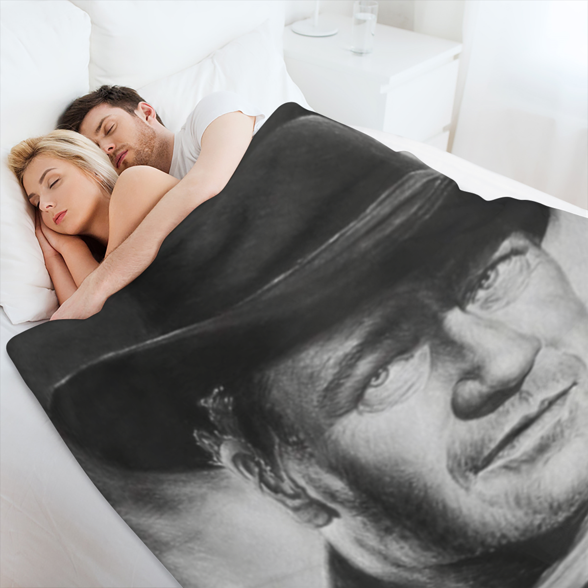American Legend John- Wayne Throw Blanket 80X60 Ultra- Soft Fleece Throw Blanket for Soft, Couch, Chair, Sofa, Office Bed Suitable All Season, 280GSM CozyFlannel MultiSizes, 4 Sizes Available
