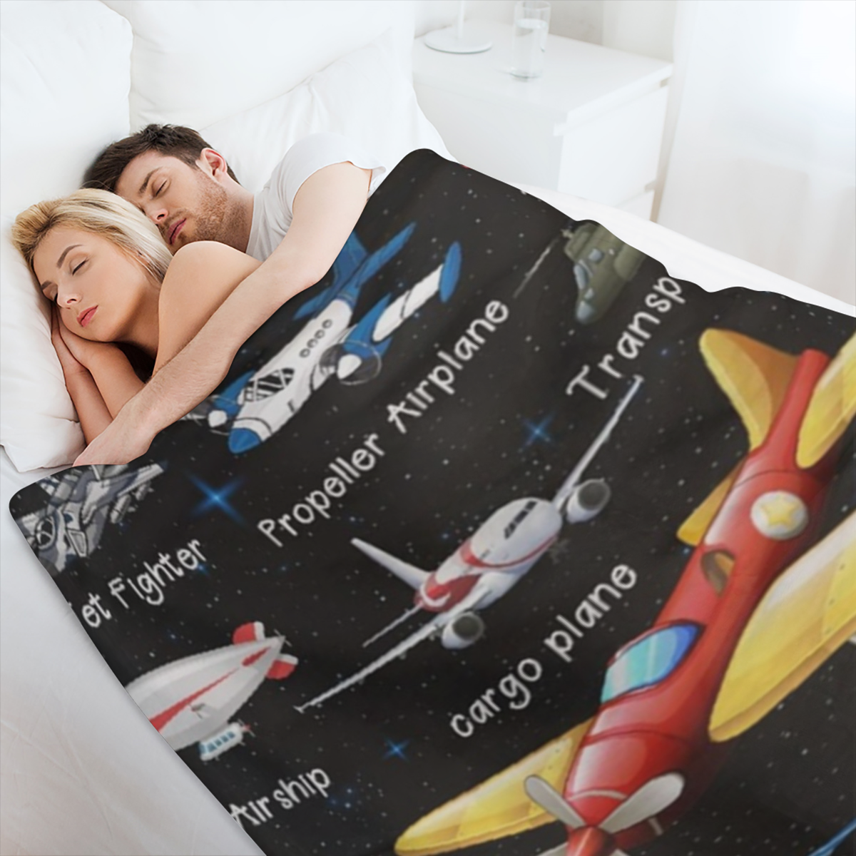 Airplane Throw Blanket, Airplane Gifts for Boys Girls Adults, Aircraft Throw, Plush Cozy Lightweight Flannel Quilts for Bedroom Sofa Couch Living Room Decoration, 40x50 for Boys Girls, 280GSM CozyFlan