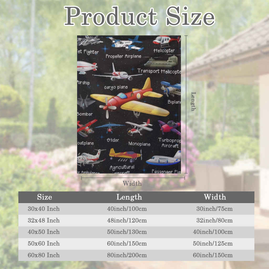 Airplane Throw Blanket, Airplane Gifts for Boys Girls Adults, Aircraft Throw, Plush Cozy Lightweight Flannel Quilts for Bedroom Sofa Couch Living Room Decoration, 40x50 for Boys Girls, 280GSM CozyFlan