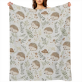 Adorable Hedgehog Blanket, Soft Cozy Flannel Throw Blanket for Adults Kids Men Women, Lightweight Warm Fuzzy Blankets for Couch, Bed, Travel And Home Decor