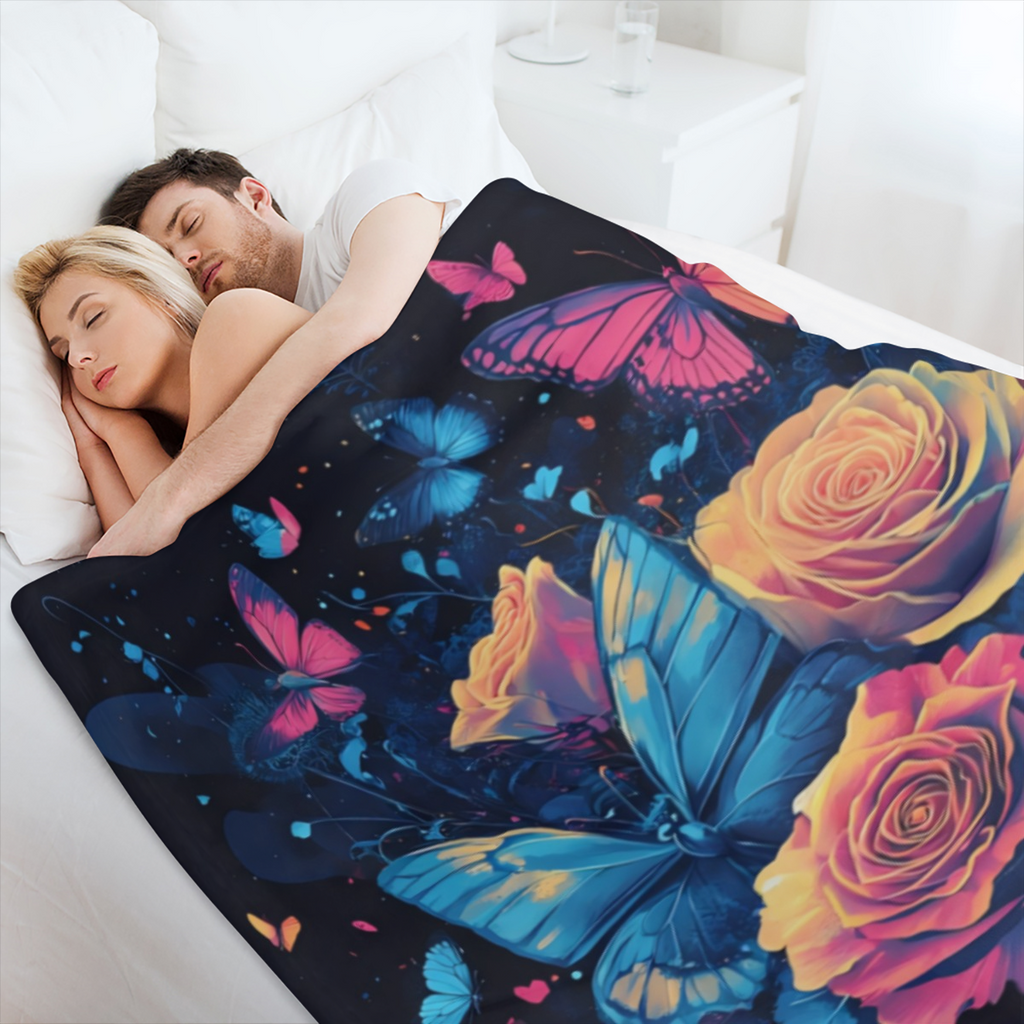 1pc Cozy Night Reaper Print Flannel Blanket - Ultra- Soft, Lightweight, and Warm Throw for Sofa, Bed, Travel, Camping, Living Room, Office, Couch, Chair, and Bed - Perfect Gift for Family or Friends w