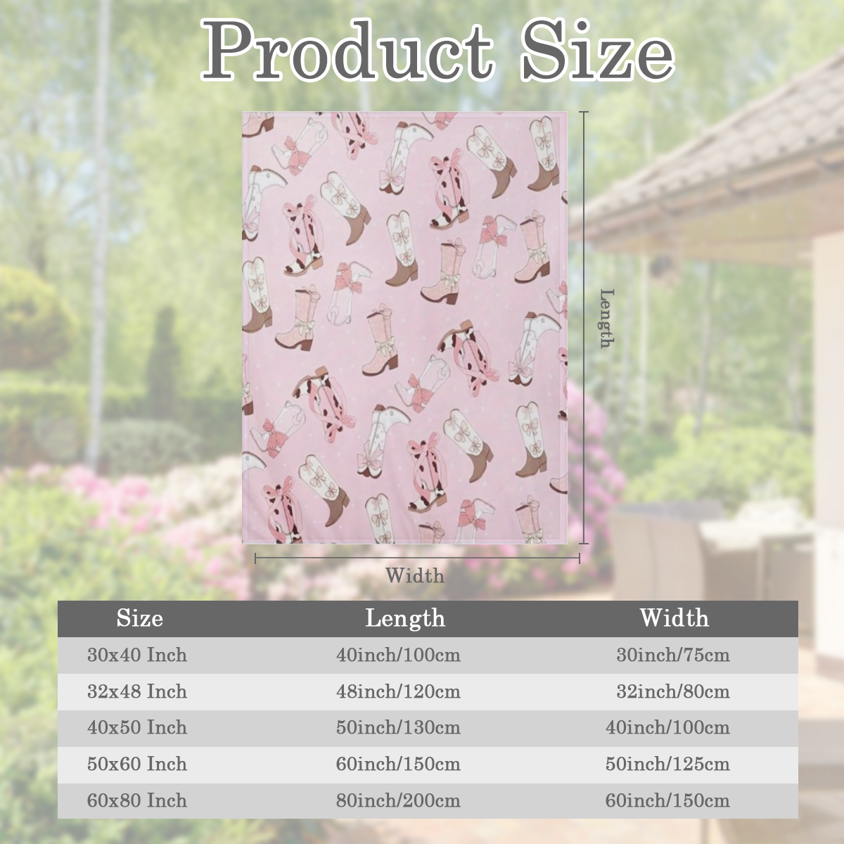 Cozy Cowgirl Fleece Blanket with Pink Background Soft Plush Throw for Youngsters, Teens & Women Country- Themed Design Featuring Cowboy Hats, Boots & Cacti Perfect for Sofa, Couch & Bed Decor