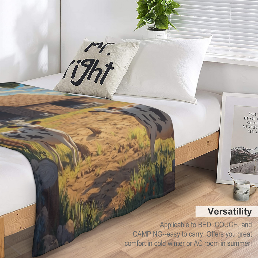 1pc Luxurious and Soft Throw Blanket with Playful Designs - High- Quality Flannel Material, Machine Washable, Durable, and Perfect for Snuggling at Home, in the Office, or on the Go