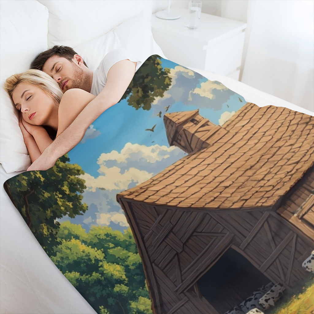 1pc Luxurious and Soft Throw Blanket with Playful Designs - High- Quality Flannel Material, Machine Washable, Durable, and Perfect for Snuggling at Home, in the Office, or on the Go