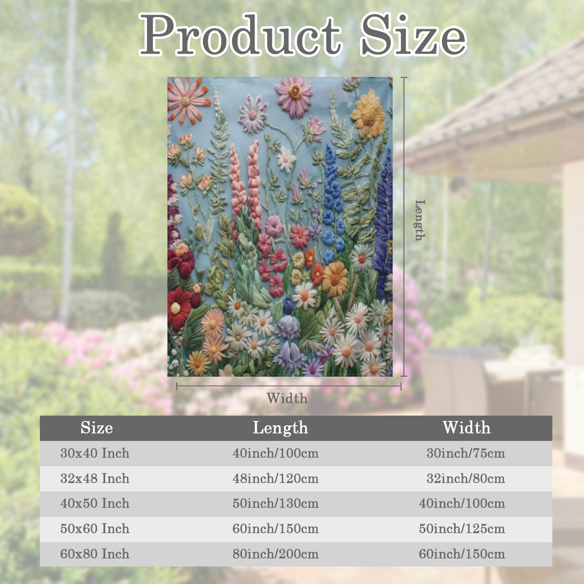 Cozy embroidered floral flannel blanket - perfect for naps, camping and home decor for friends, family and loved ones