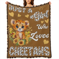 Cheetah- Themed Flannel Blanket Multi- Size Cozy Throw for All Seasons Soft Polyester, Machine Washable Leopard & Sunflower Print Ideal Gift for Cheetah Lovers Suitable for Bed & Couch Perfect for Bir