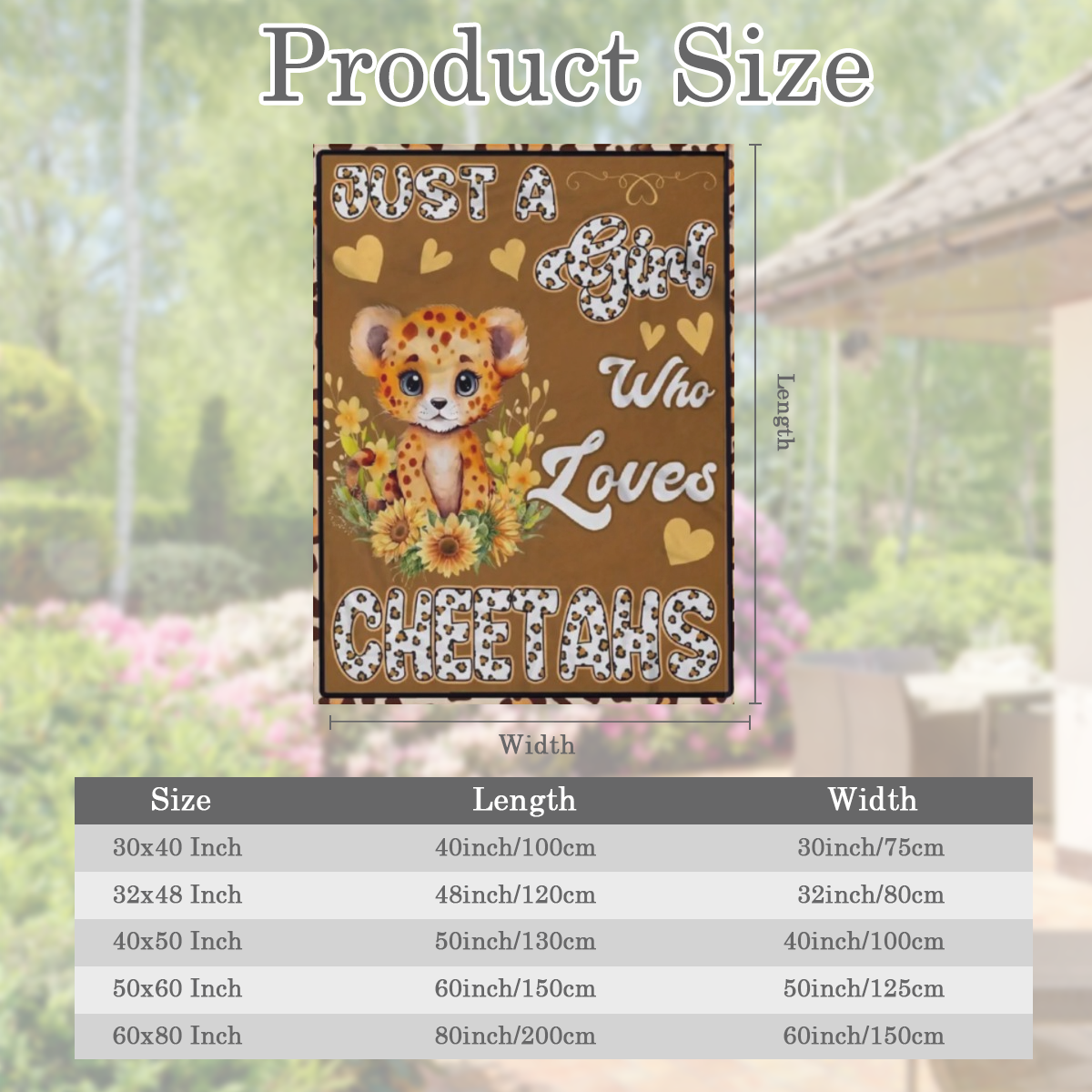 Cheetah- Themed Flannel Blanket Multi- Size Cozy Throw for All Seasons Soft Polyester, Machine Washable Leopard & Sunflower Print Ideal Gift for Cheetah Lovers Suitable for Bed & Couch Perfect for Bir