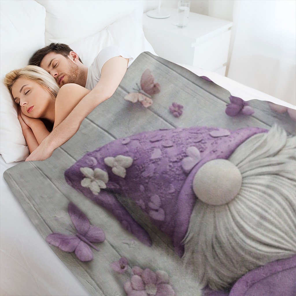 Cast a flannel blanket, emblazoned with butterflies and flowers on valentine' s day design, soft, warm and comfortable, suitable for sofa, bed, car, office, camping, travel, gifts all season, mixed co