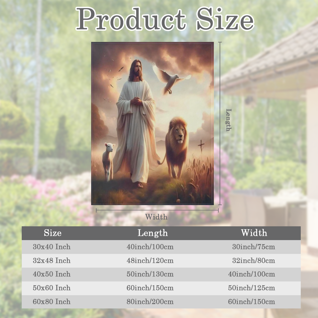 Jesus-Inspired Flannel Throw Blanket - Soft Warm Cozy for Couch Bed Office and Camping Versatile All-Season Gift Idea