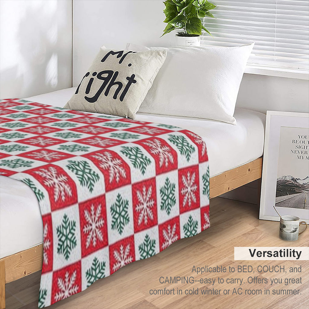 Buryeah 12pcs Christmas Throw Blankets Bulk 59 x 40 Soft Christmas Fleece Blanket Xmas Blankets and Throw Snowflake Deer Snowman Holiday Printed Blanket for Wedding Gift Donate Homeless Couch Bed, 280