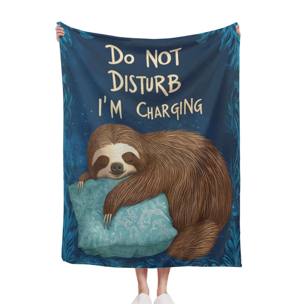 Sloth Throw Blanket For Adult Kids, Sloth Lovers Gifts Blanket Cute Animal Home Room Decor, Flannel Soft Blanket For Bed Couch 50"X60", Soft And Comfortable Flannel Blanket