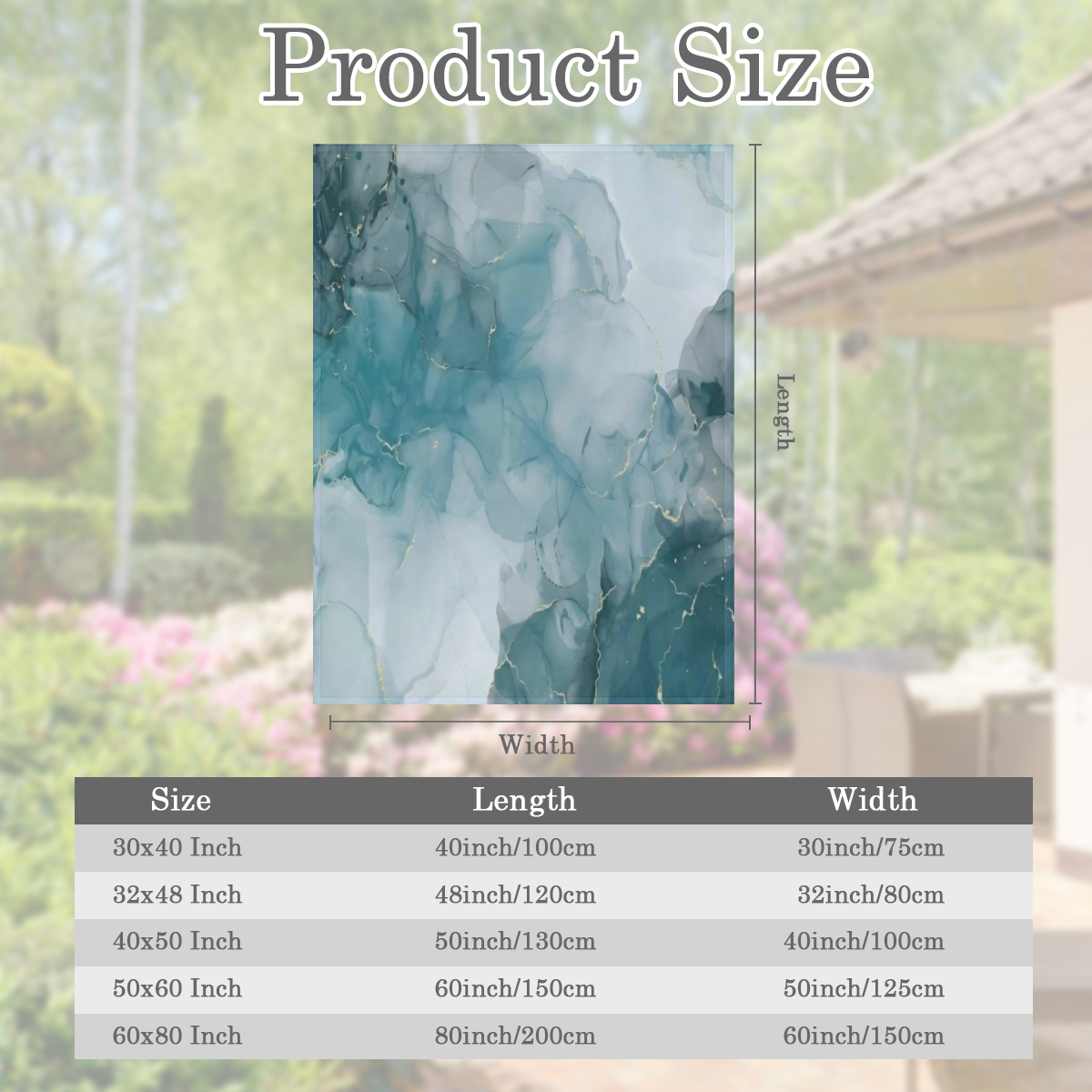 Turquoise Mint With Liquid Marble Golden Throw Blanket 280GSM Flannel Blankets for Couch Bed Sofa Dorm, Warmth Soft Cozy Blanket Gifts for Her Him All Season