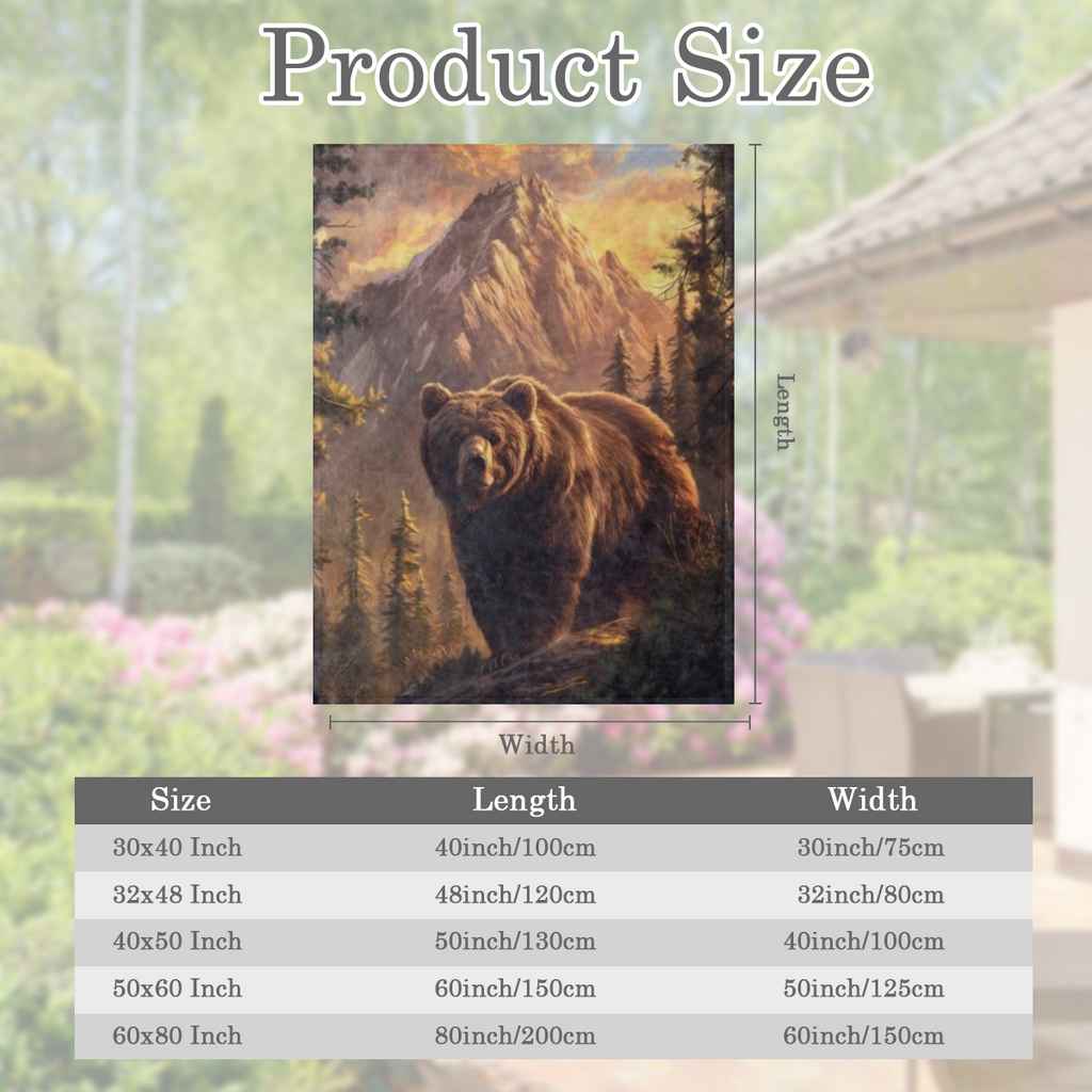 Bear Blanket Gifts for Women Girls Adults Soft Warm Lightweight Cozy Plush Wild Animal Throw Blankets for Bedroom Living Room Sofa Home Decor