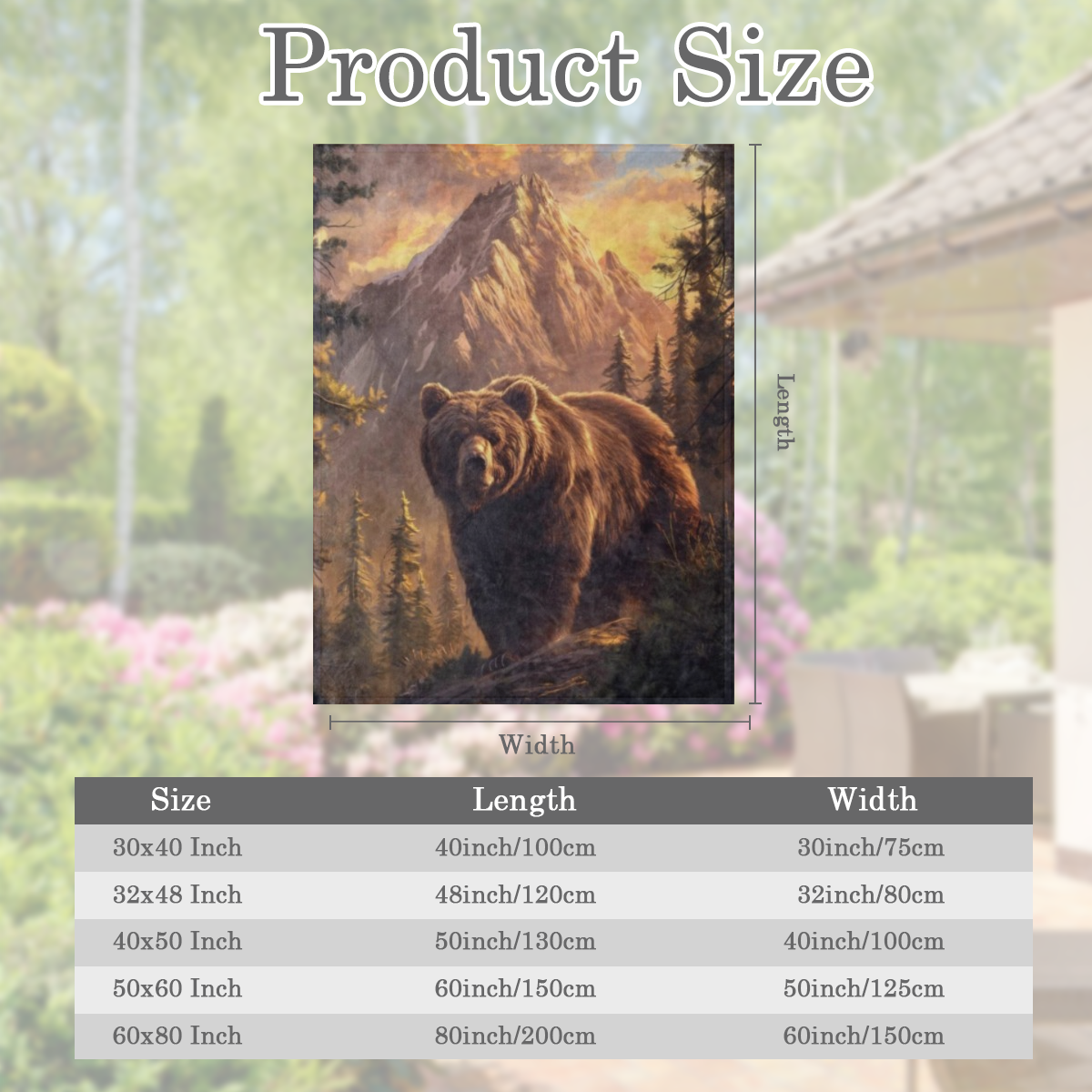 Bear Blanket Gifts for Women Girls Adults Soft Warm Lightweight Cozy Plush Wild Animal Throw Blankets for Bedroom Living Room Sofa Home Decor