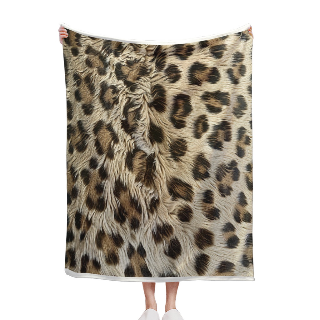 Cheetah Animal Skin Soft Warm Cozy Blanket, Brown Fur Leopard Lightweight Plush Throw Blanket, Home Decor Soft Blanket for Living Bed Room Couch-280GSM