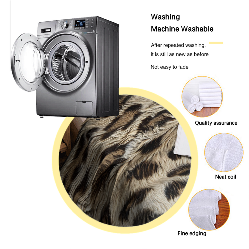 Cheetah Animal Skin Soft Warm Cozy Blanket, Brown Fur Leopard Lightweight Plush Throw Blanket, Home Decor Soft Blanket for Living Bed Room Couch-280GSM