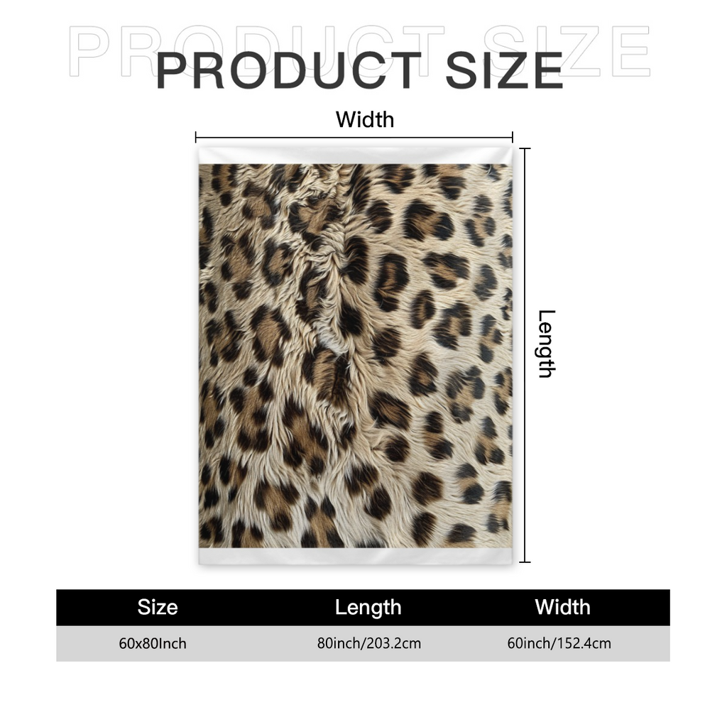 Cheetah Animal Skin Soft Warm Cozy Blanket, Brown Fur Leopard Lightweight Plush Throw Blanket, Home Decor Soft Blanket for Living Bed Room Couch-280GSM